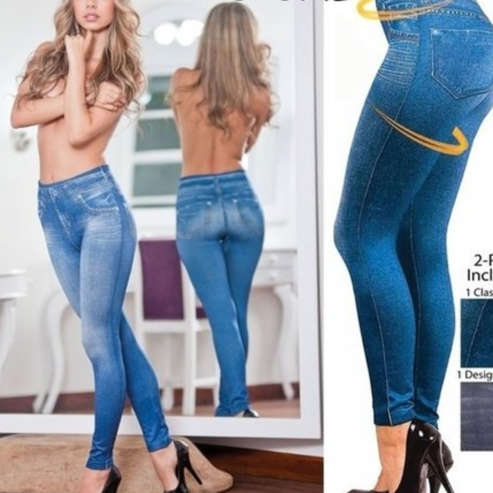 Sexy Women Fashion Denim Like Faux Jean